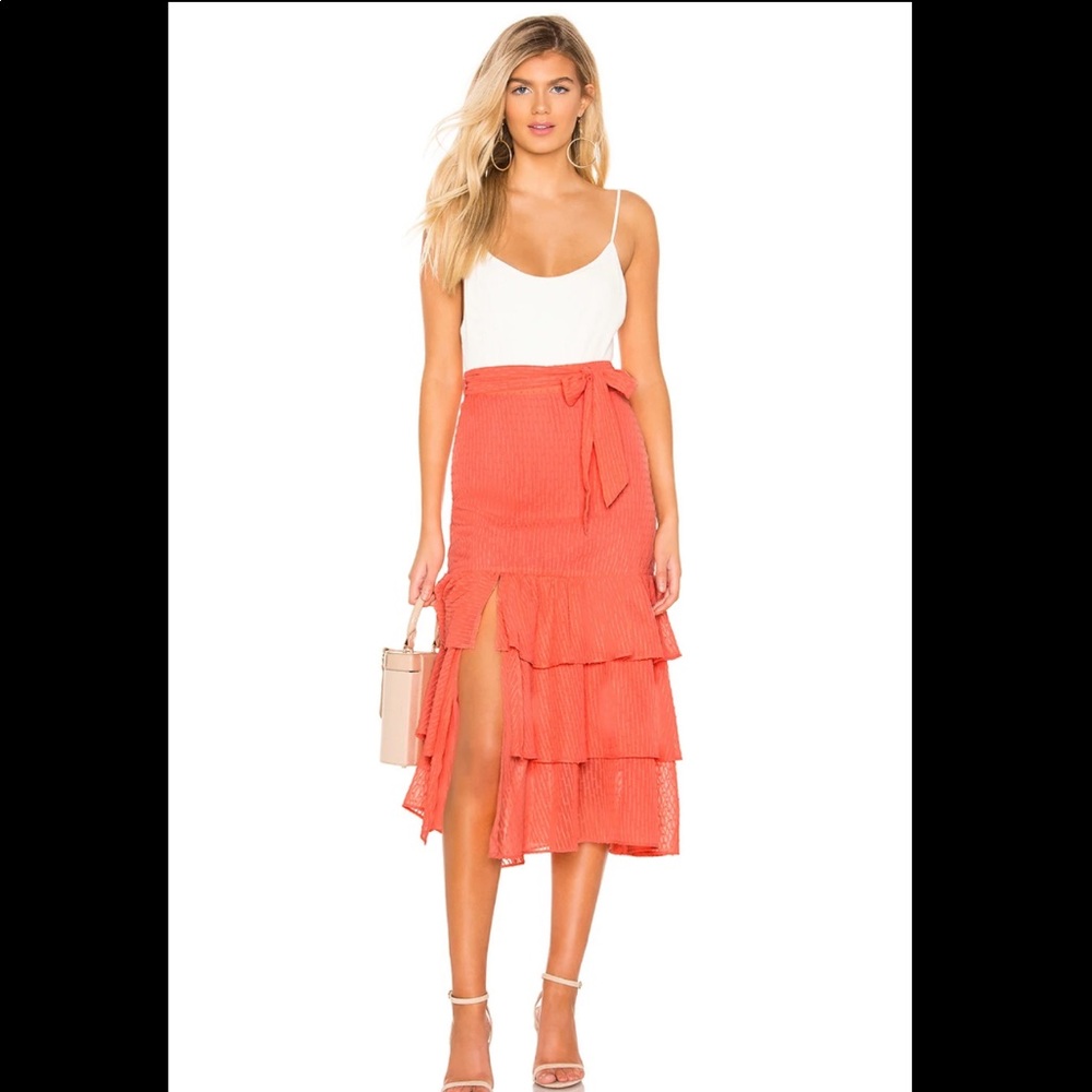 TULAROSA • copeland skirt in coral • S • new without tags!